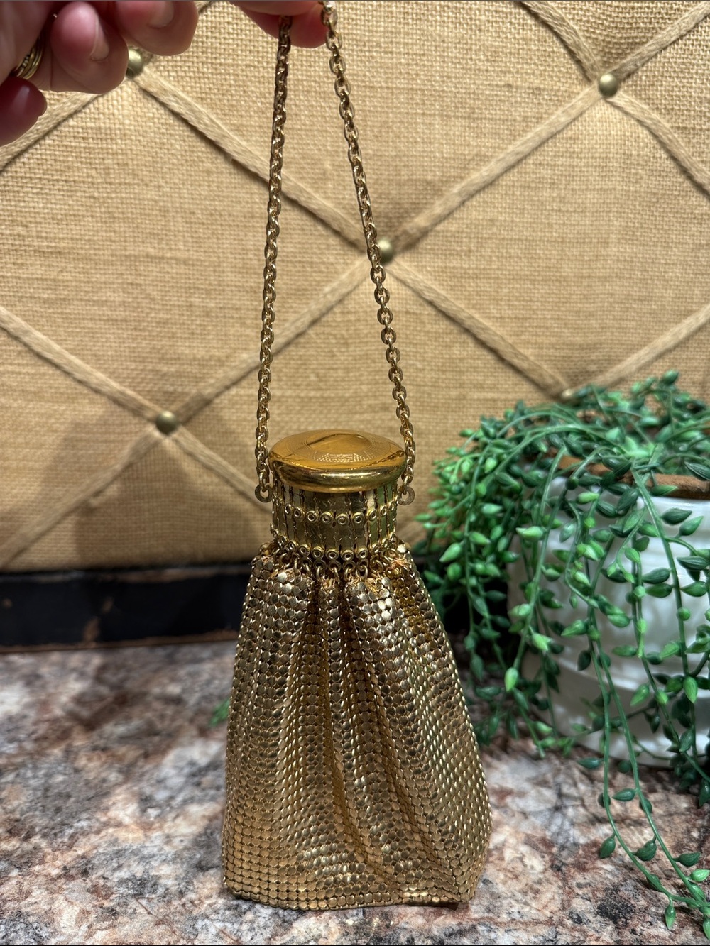 Vintage Whiting & Davis Gold Mesh Evening Bag
